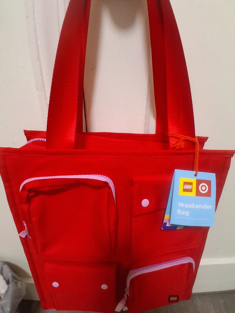 Lego Red Weekender Tote with Front Pockets